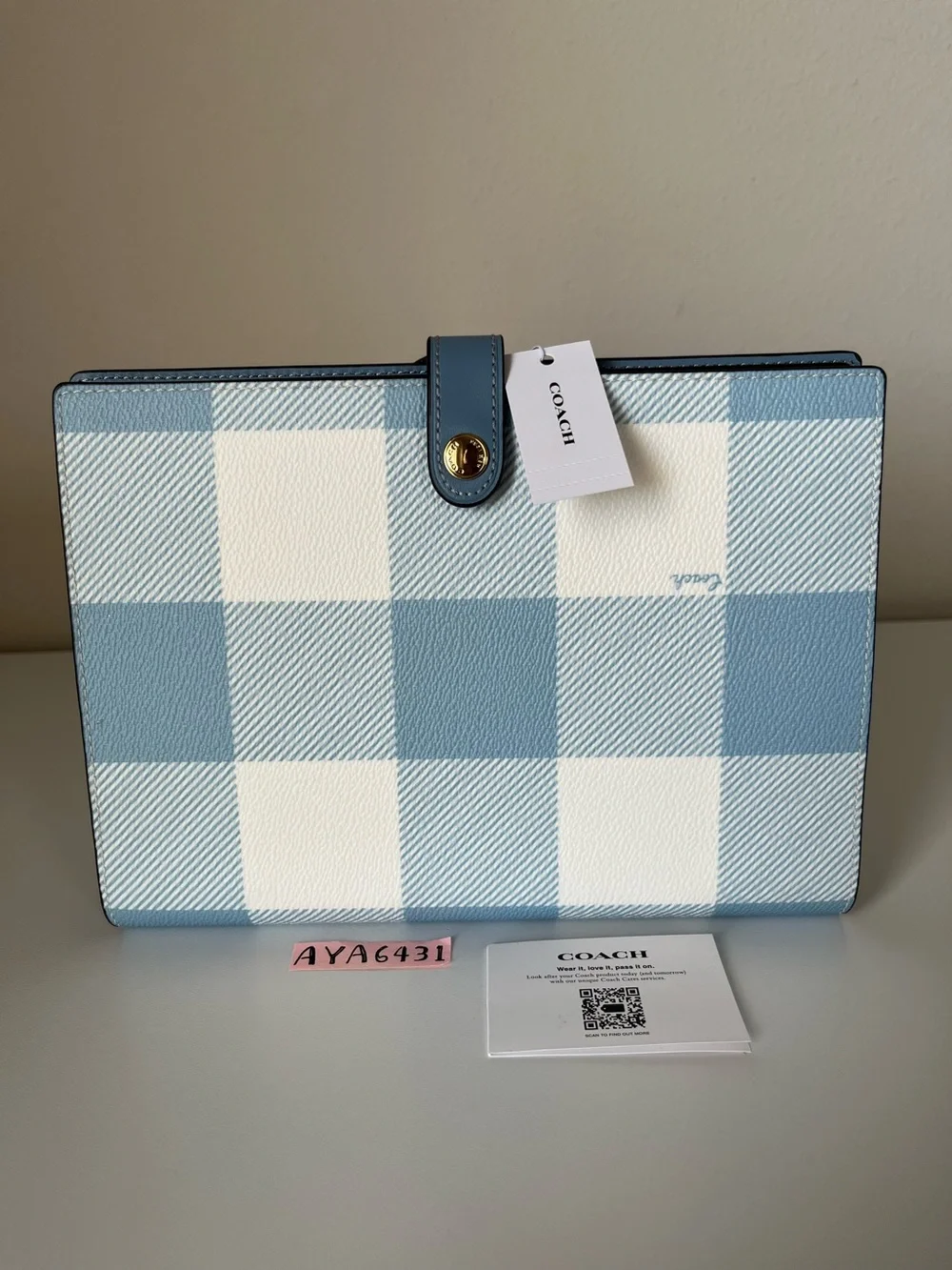 Coach Notebook With Gingham Print🎈🎈